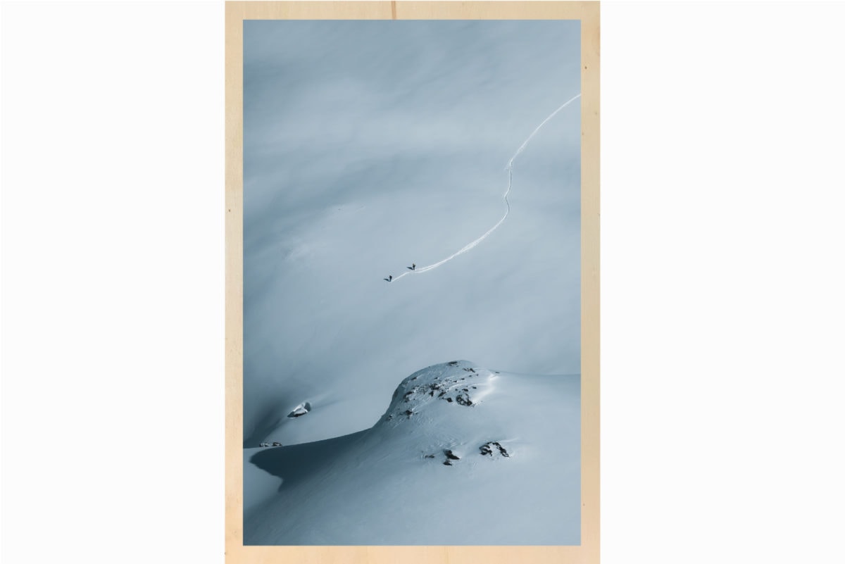 impression écoresponsable prête à accrocher Ludovic Frémondière ski montagne les petits aviateurs