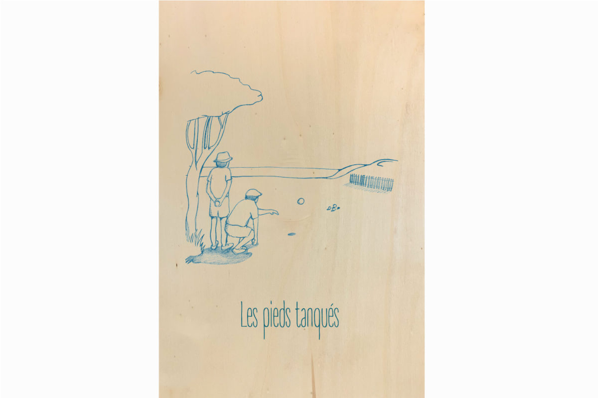 Impression ecoresponsable tableau en bois français Pascal Peris les petits aviateurs